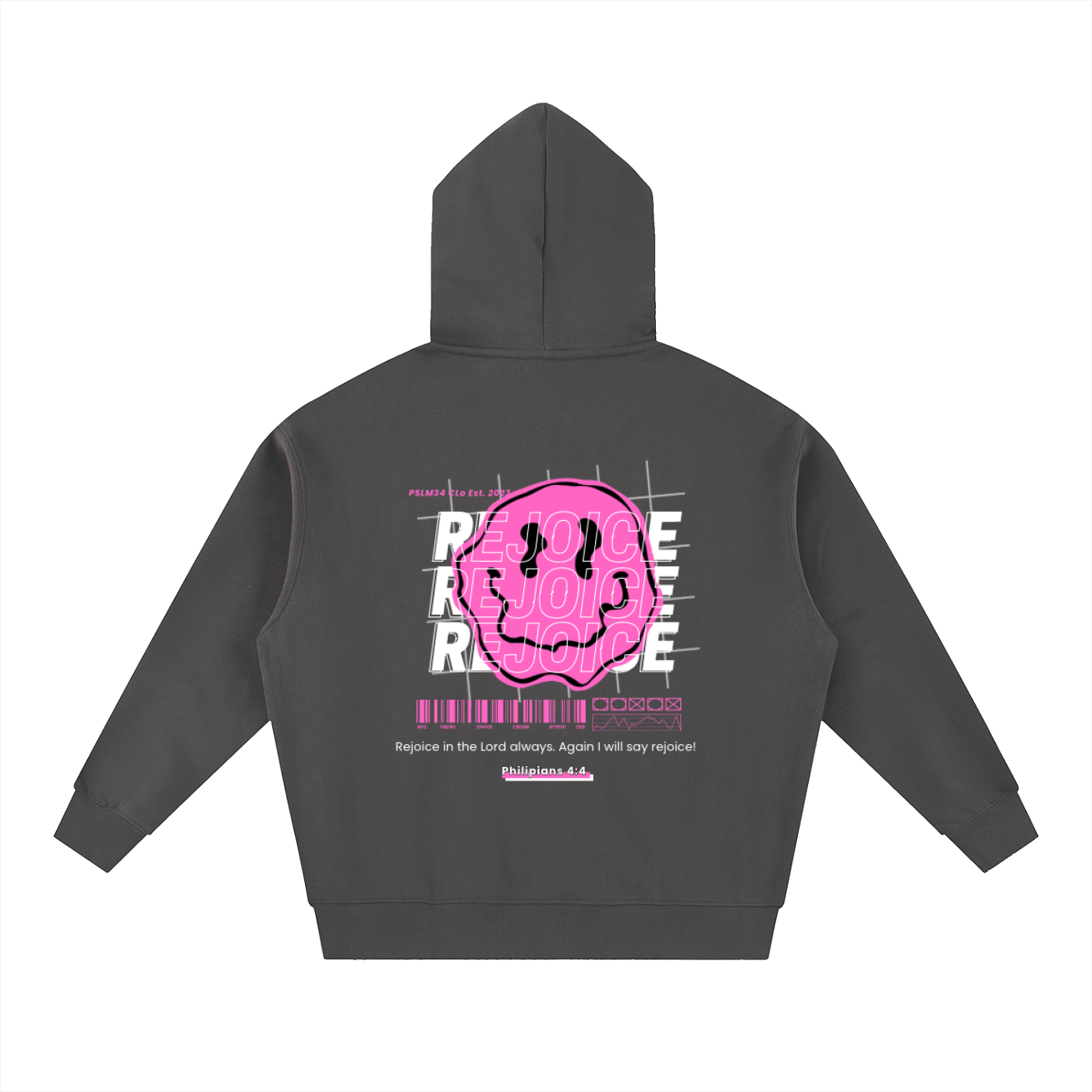 Unisex BUBBLEGUM "REJOICE" Zip Up Hoodie