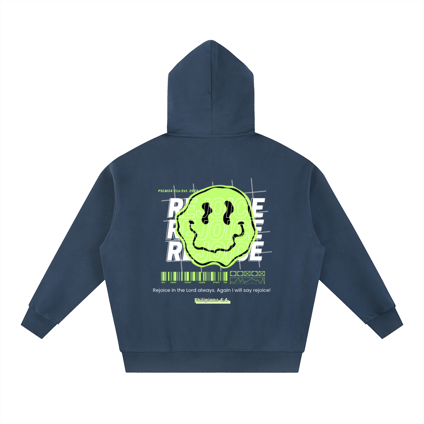Unisex Lime "REJOICE" Zip Up Hoodie