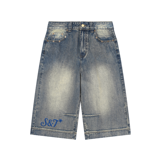 Unisex Blue "SPIRIT&TRUTH" Jorts