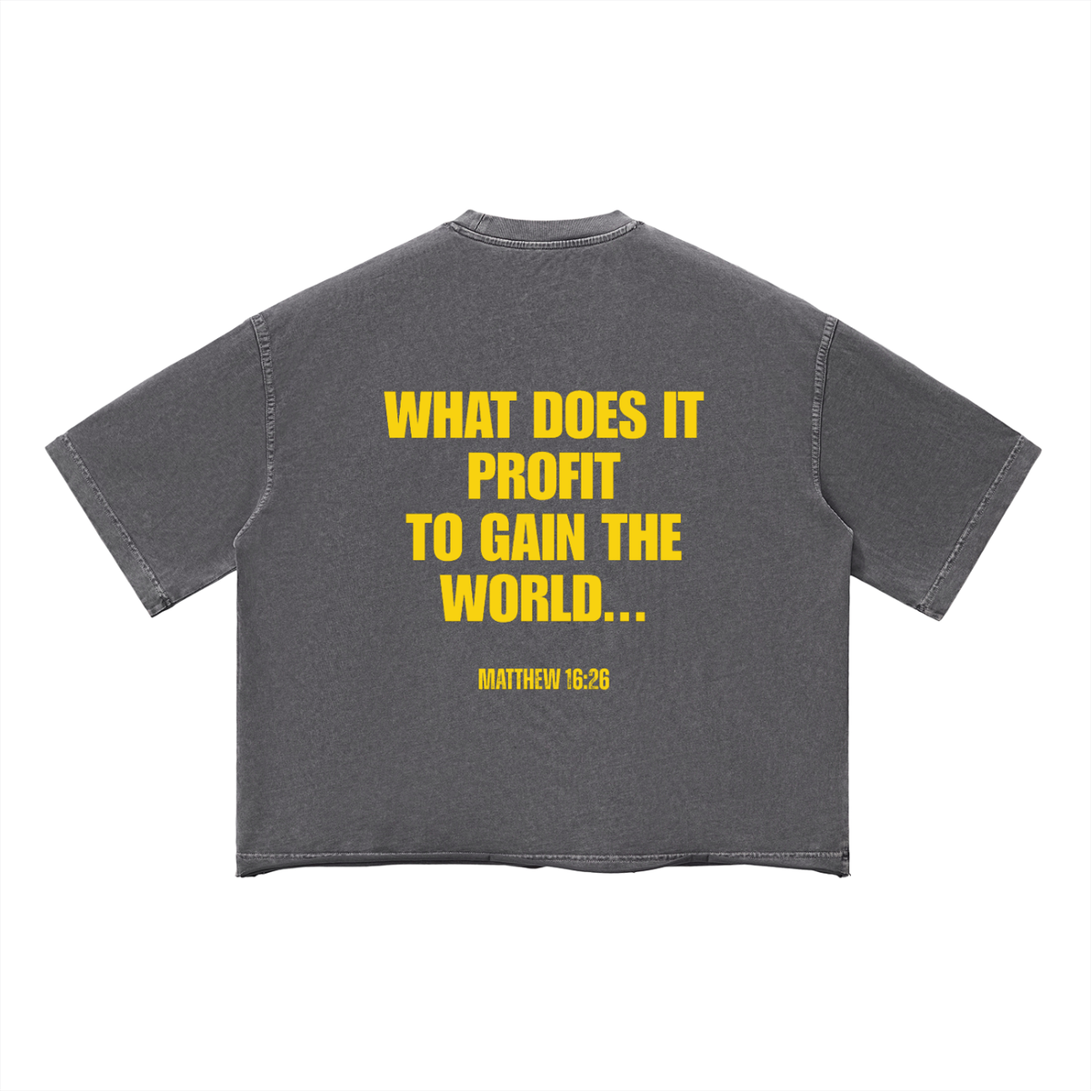 Unisex Grey "DON'T LOSE YOUR SOUL" Vintage Boxy Tee