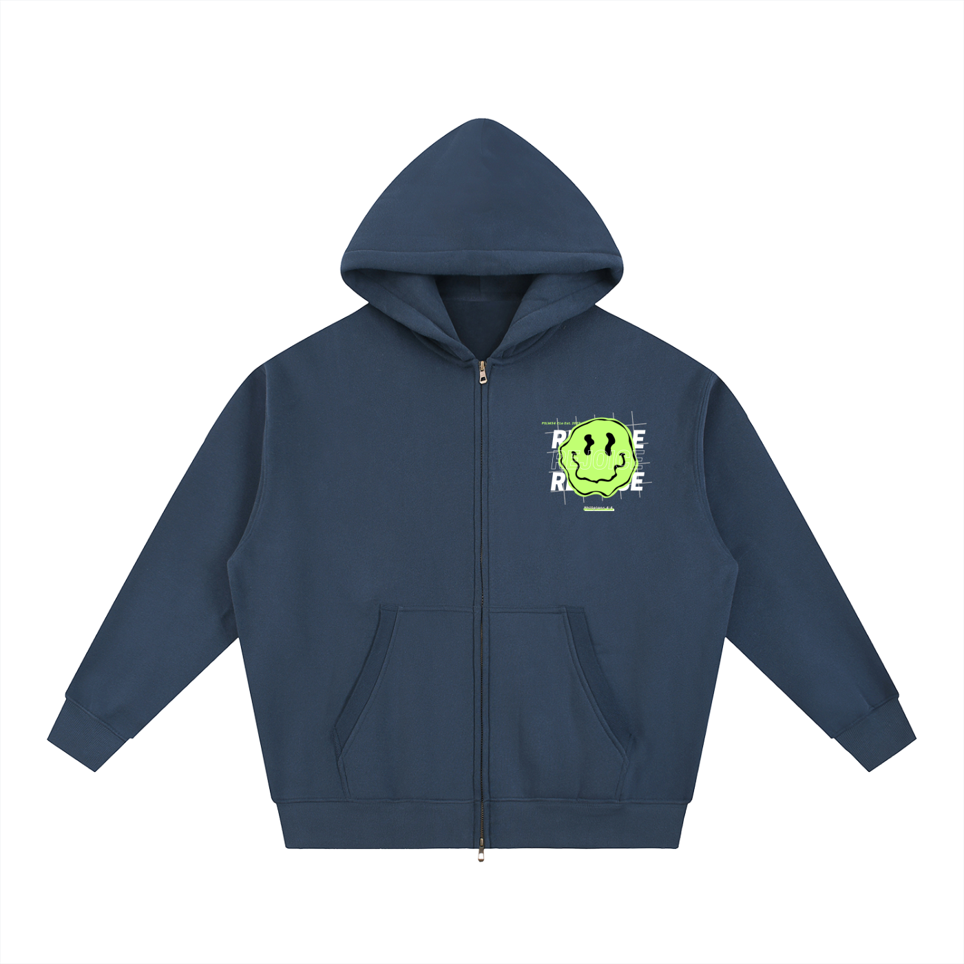 Unisex Lime  "REJOICE" Zip Up Hoodie