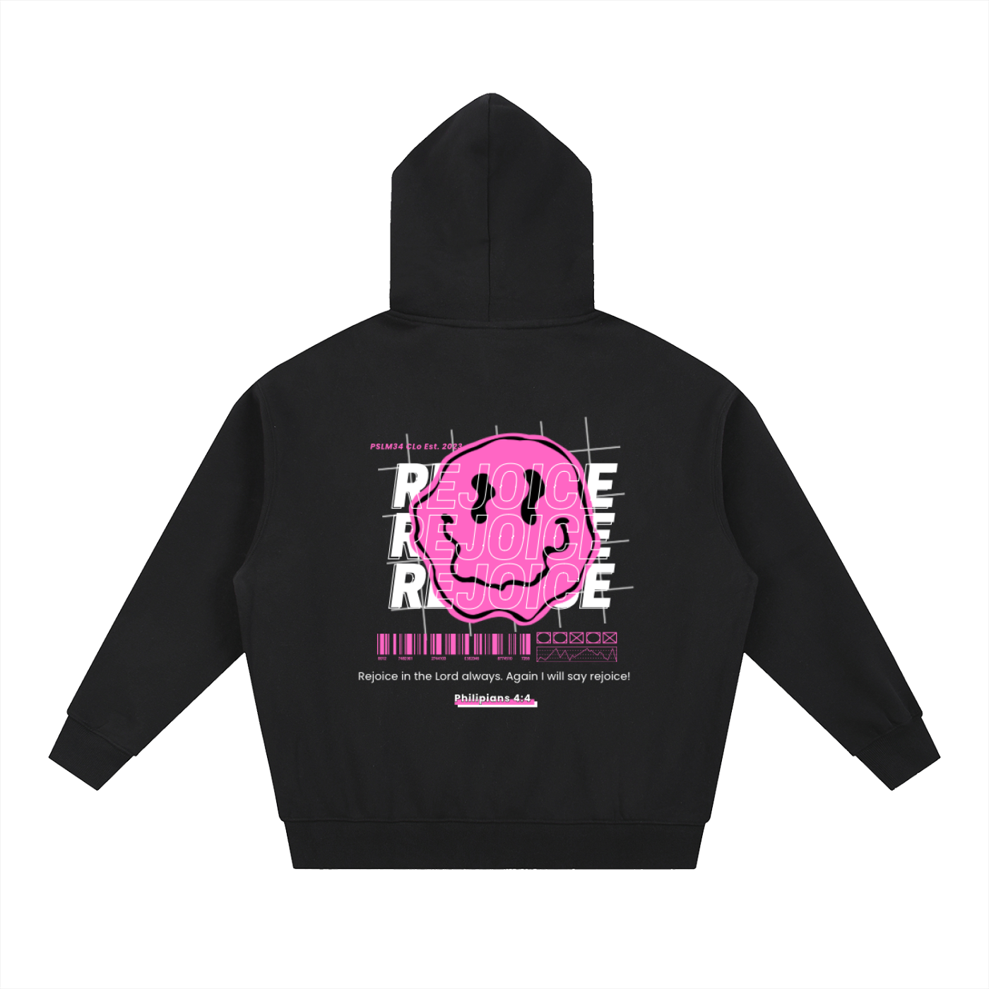 Unisex BUBBLEGUM "REJOICE" Zip Up Hoodie