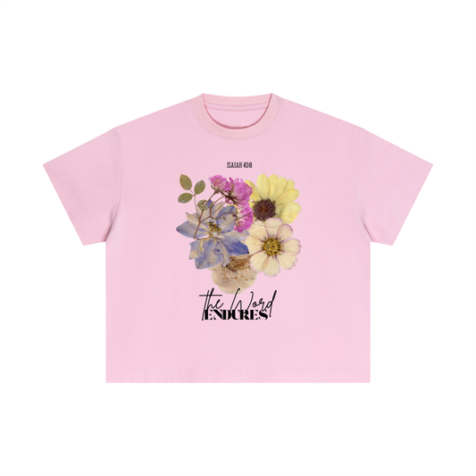 Women's "ENDURES" Pink Boxy Tee