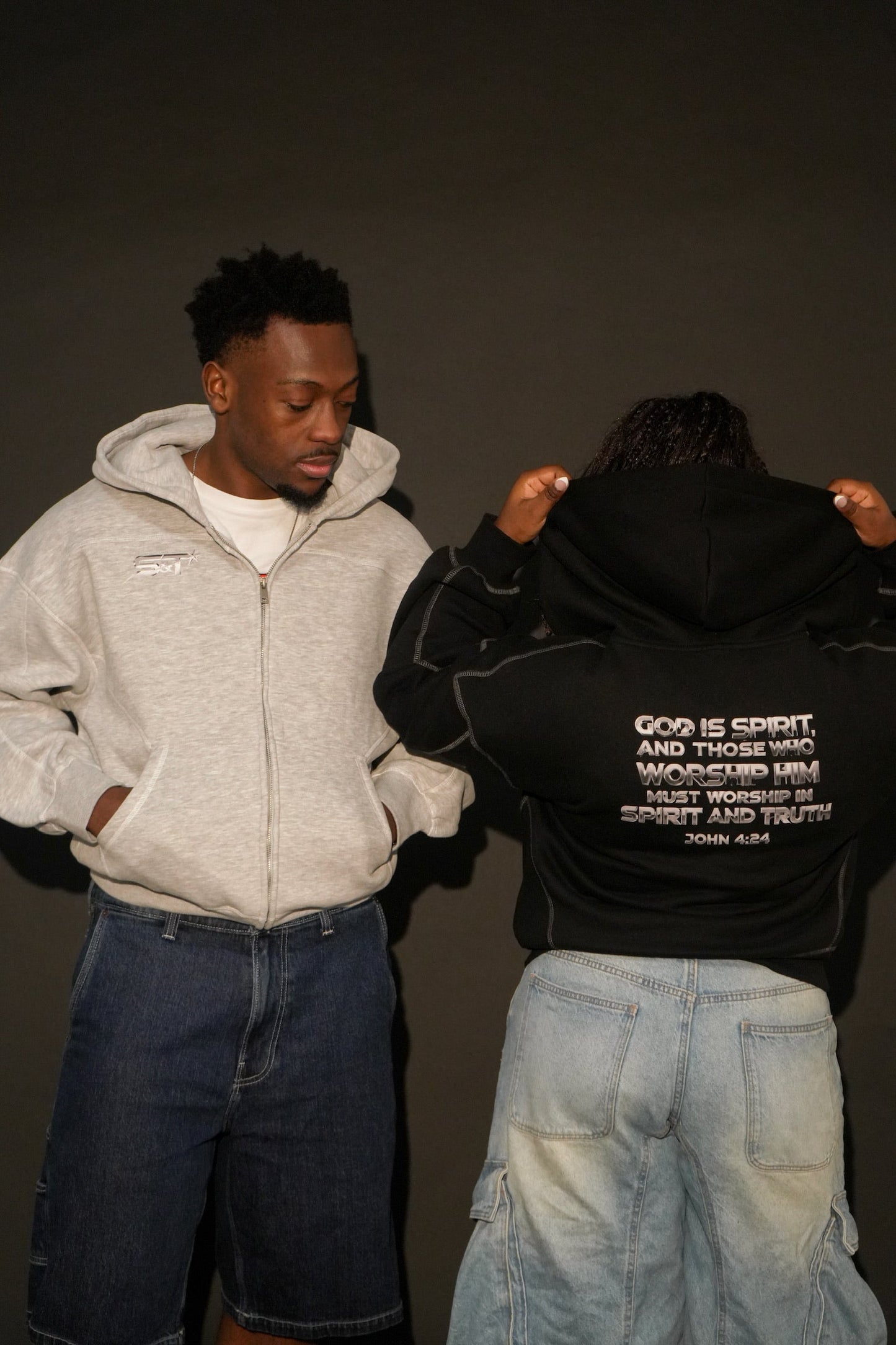 Unisex “SPIRIT&TRUTH” Boxy Zip Hoodie