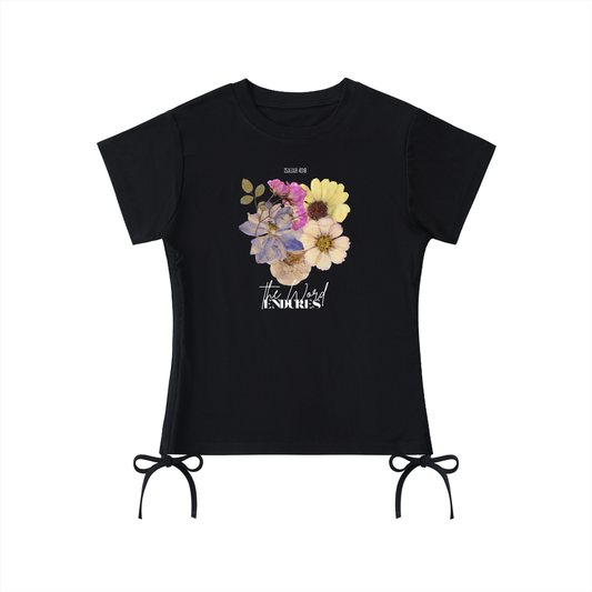 Women's "ENDURES" Black Drawstring Tee