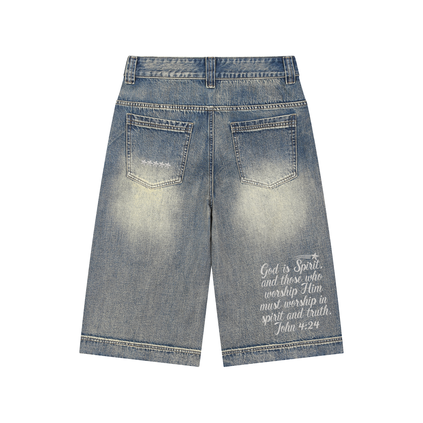 Unisex "SPIRIT&TRUTH" White Jorts