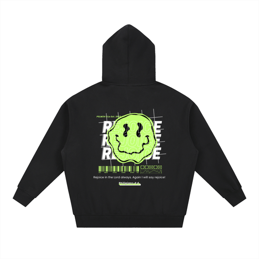 Unisex Lime  "REJOICE" Zip Up Hoodie