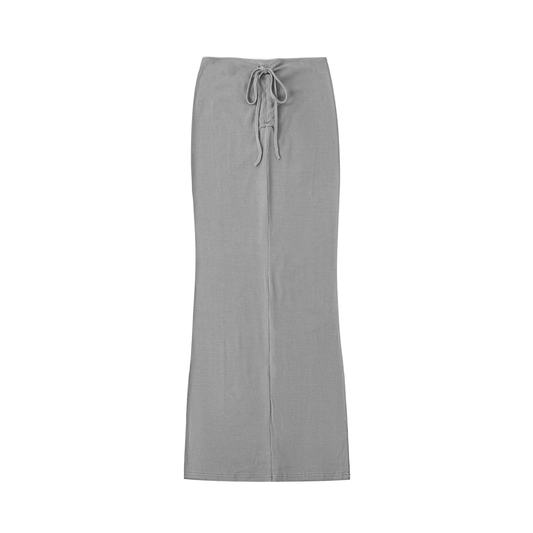 Drawstring Maxi Skirt