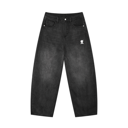 Unisex "SEEK PEACE" Vintage Barrel Leg Jeans