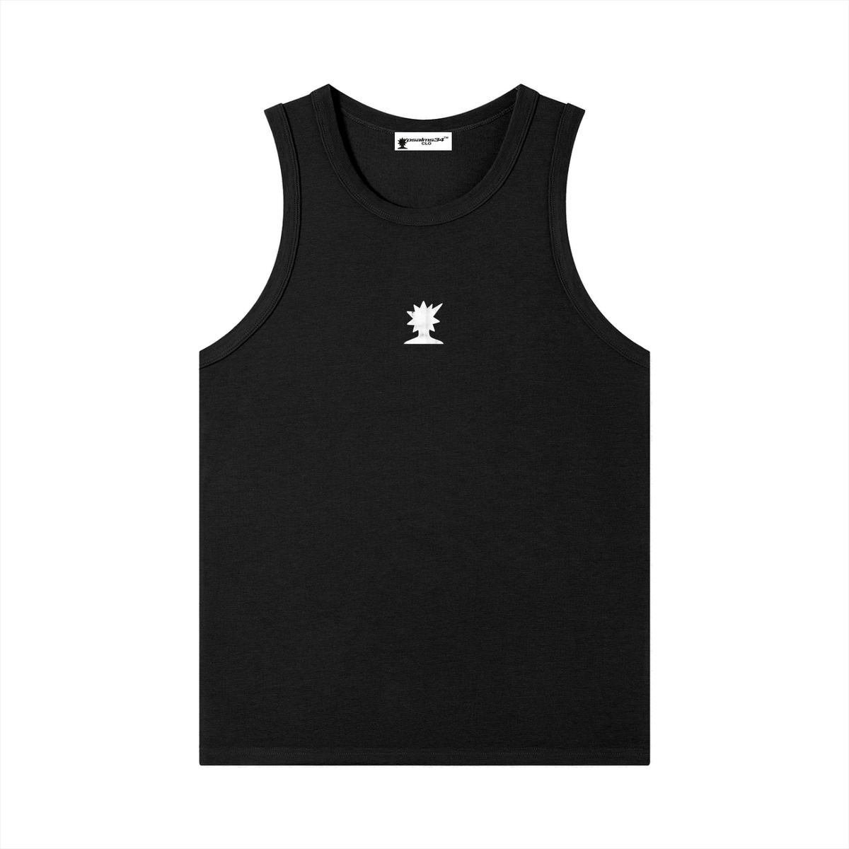 Men's "P34" Black Ribbed Tank