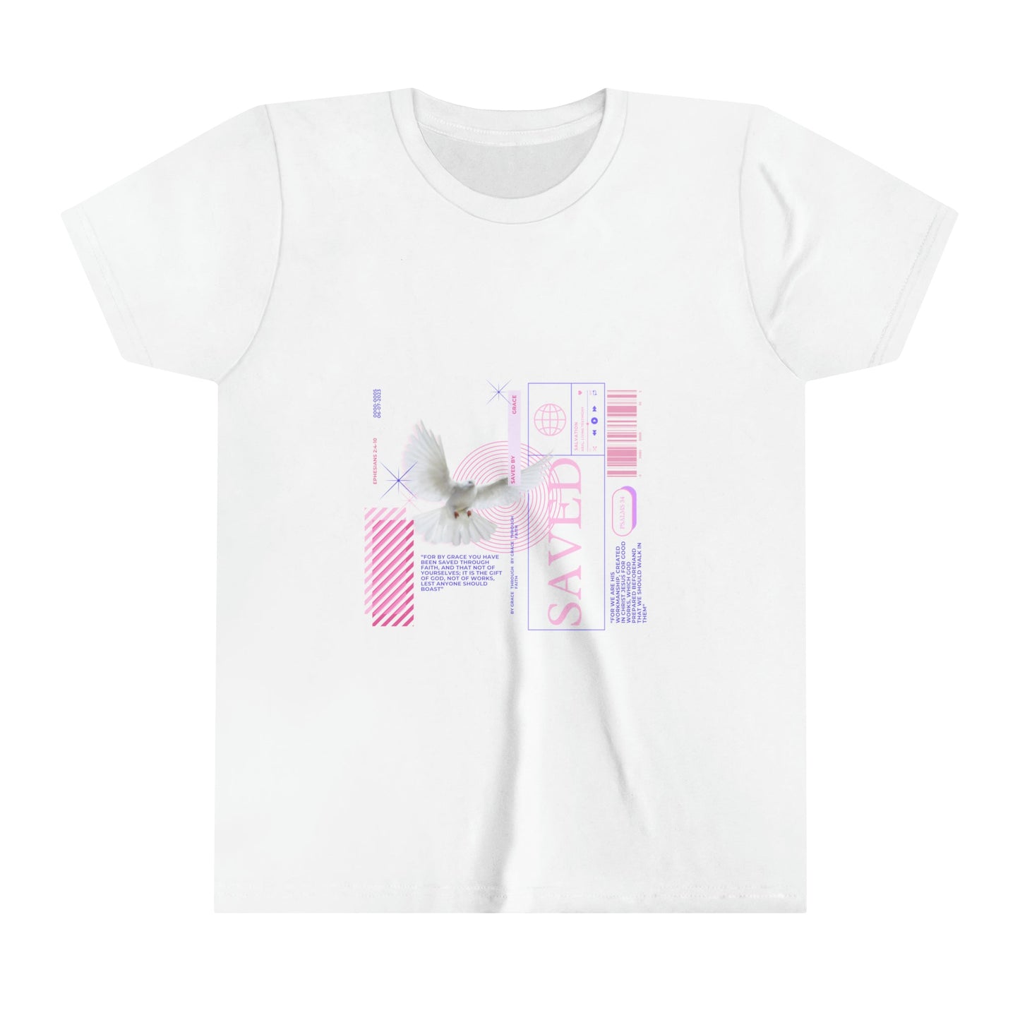 Kids "SAVED BY GRACE" Unisex Tee - PSALMS34Clothing