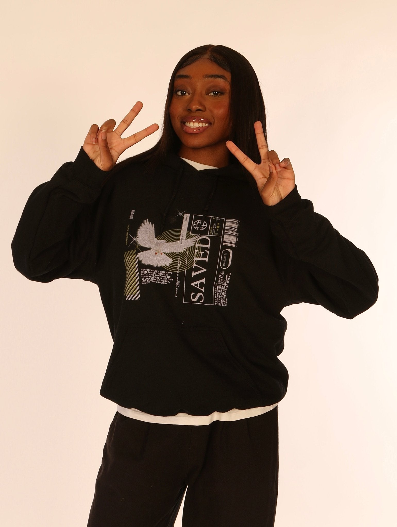 Unisex "SAVED BY GRACE" Hoodie - PSALMS34Clothing