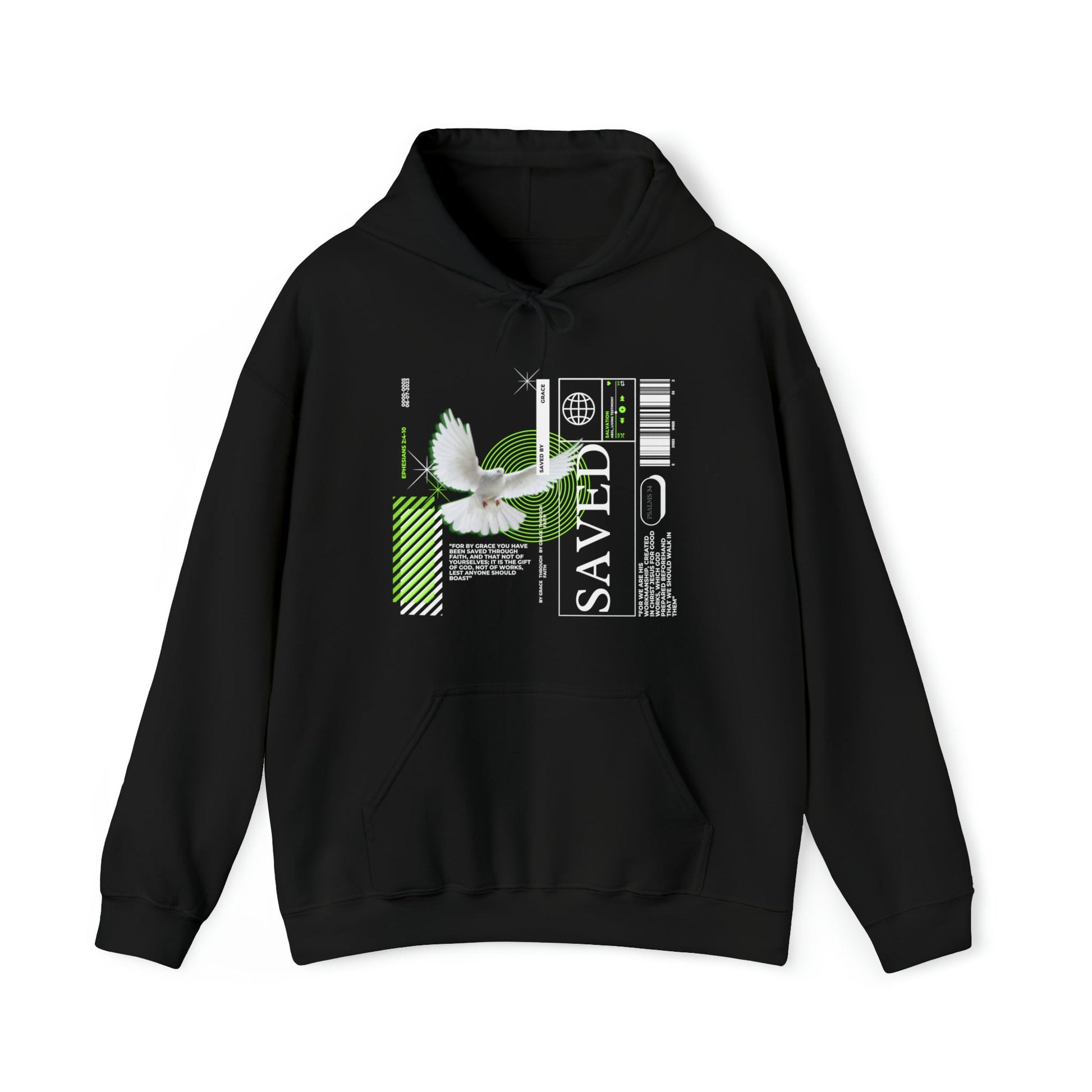 Unisex "SAVED BY GRACE" Hoodie - PSALMS34Clothing